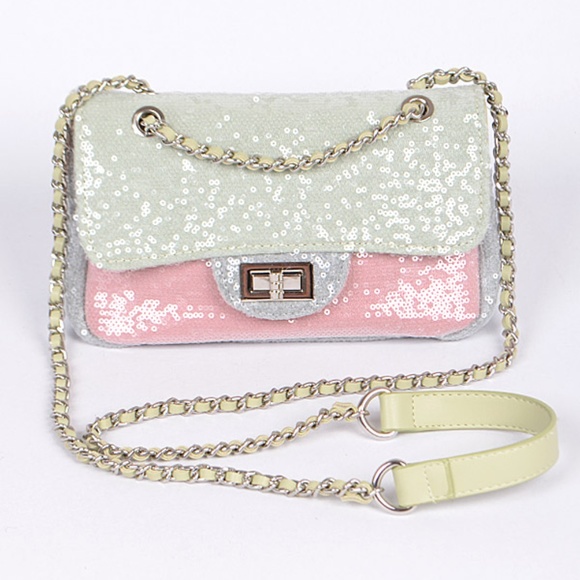 3am Forever® Handbags - Sequins 2 tone color clutch bag NWT